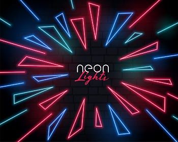 Shiny neon light burst style abstract Free Vector