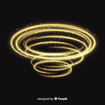 Shiny particles spiral realistic style Free Vector