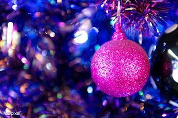 Shiny pink Christmas tree background | Free  photo - 2307455