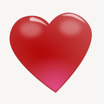 Shiny red heart clipart, collage | Free PSD - rawpixel