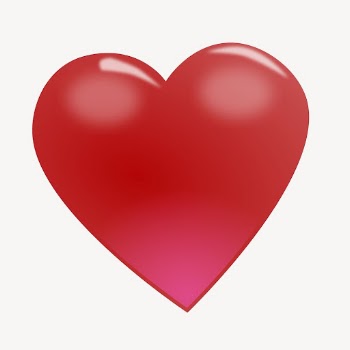 Shiny red heart clipart, illustration | Free Vector - rawpixel