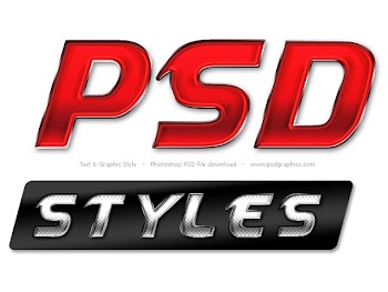 Shiny text and graphic styles for Photoshop