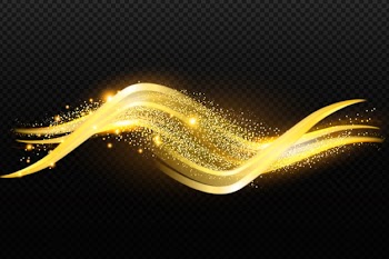 Shiny wave transparent background Free Vector