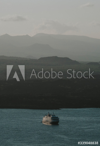 Ship at the Gal√°pagos Islands