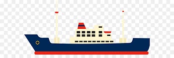 Ship Cartoon Adobe Illustrator - Cartoon sky blue cargo ship 