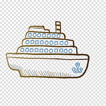 Ship Drawing Boat, Line pen transparent background PNG clipart