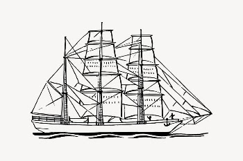 Ship drawing, maritime illustration vector. | Free Vector Illustration - rawpixel