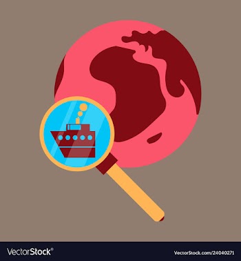 Ship globe sign logo template design element vector image