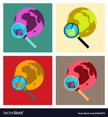 Ship globe sign logo template design element vector image