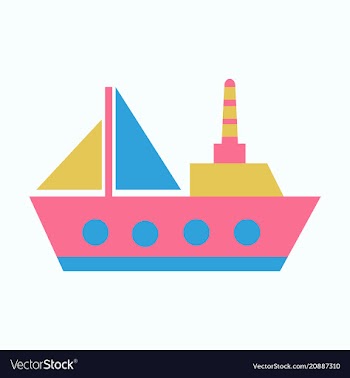 Ship icon flat pictogram on background symbol vector image