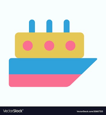 Ship icon flat pictogram on background symbol vector image
