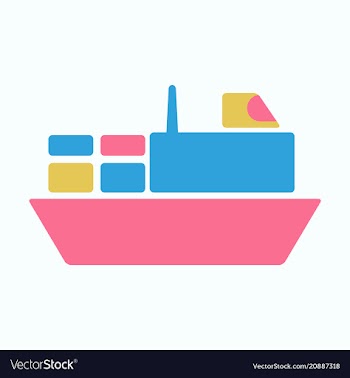Ship icon flat pictogram on background symbol vector image