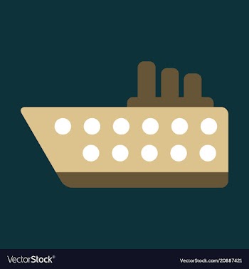 Ship icon flat pictogram on background symbol vector image