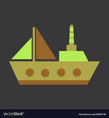 Ship icon flat pictogram on background symbol vector image