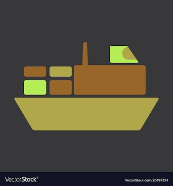 Ship icon flat pictogram on background symbol vector image