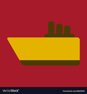 Ship icon flat pictogram on background symbol vector image