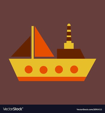 Ship icon flat pictogram on background symbol vector image