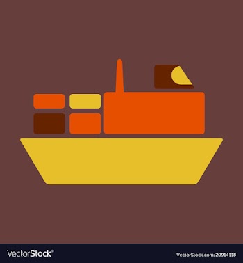 Ship icon flat pictogram on background symbol vector image