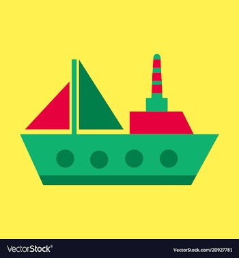 Ship icon flat pictogram on background symbol vector image