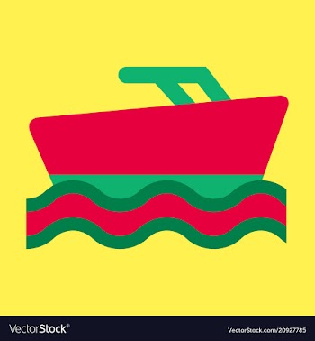 Ship icon flat pictogram on background symbol vector image