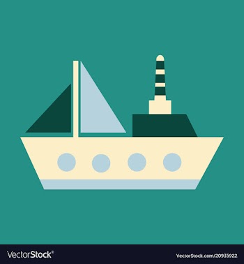 Ship icon flat pictogram on background symbol vector image