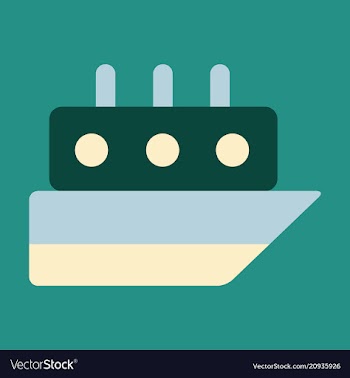 Ship icon flat pictogram on background symbol vector image