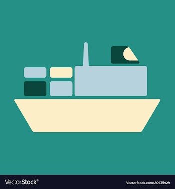 Ship icon flat pictogram on background symbol vector image