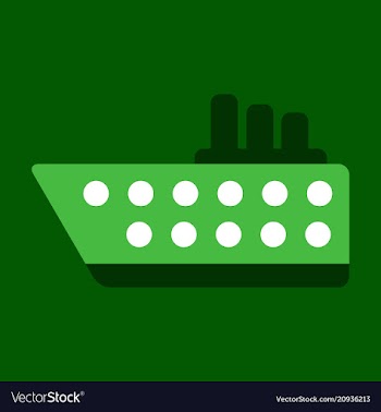 Ship icon flat pictogram on background symbol vector image