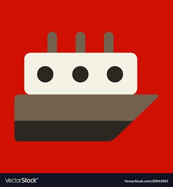 Ship icon flat pictogram on background symbol vector image