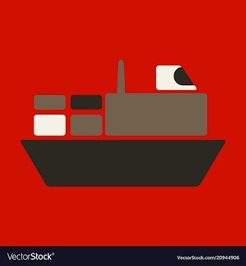Ship icon flat pictogram on background symbol vector image