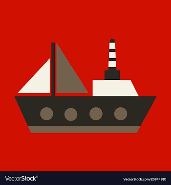 Ship icon flat pictogram on background symbol vector image