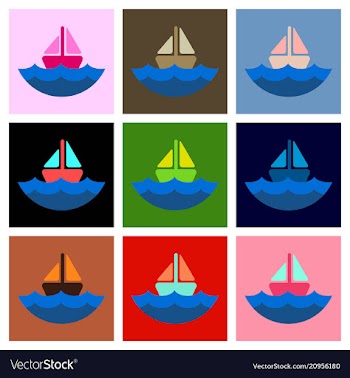 Ship icon flat pictogram on background symbol vector image
