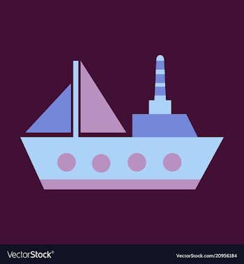 Ship icon flat pictogram on background symbol vector image