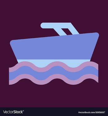 Ship icon flat pictogram on background symbol vector image