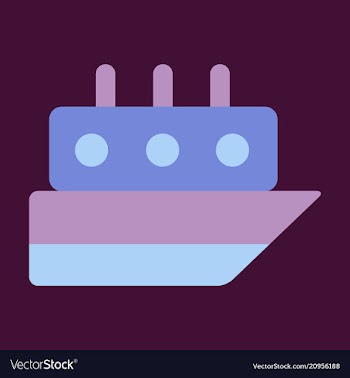 Ship icon flat pictogram on background symbol vector image