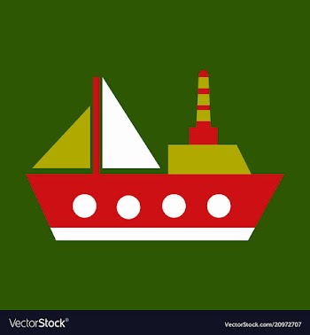 Ship icon flat pictogram on background symbol vector image