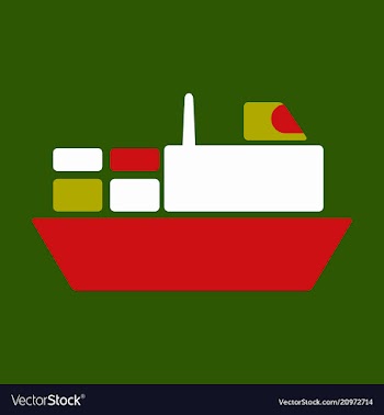 Ship icon flat pictogram on background symbol vector image