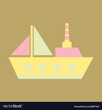 Ship icon flat pictogram on background symbol vector image