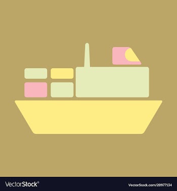Ship icon flat pictogram on background symbol vector image