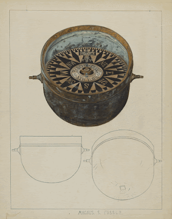 Ship's Compass (ca.1937) by Magnus | Free Photo - rawpixel