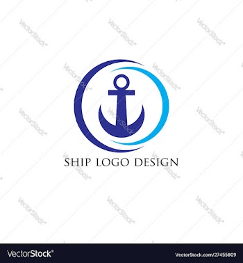 Ship-wheel logo-design vector image