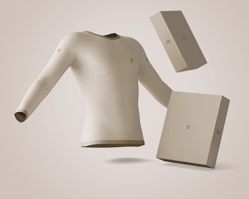 Shirt and box mockup Free Psd