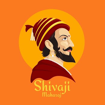 Shivaji maharaj illustration Free Vector