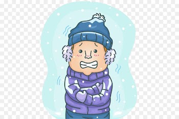 Shivering Common cold Chills Clip art - A person shaking in a snowy day 