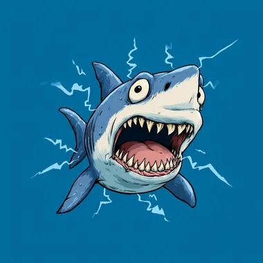 Shocked Cartoon Great White Shark Shocked Cartoon Great White Shark