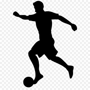 Shoe Black and white Knee Human behavior Recreation - Footballer Silhouette PNG Transparent Clip Art Image 