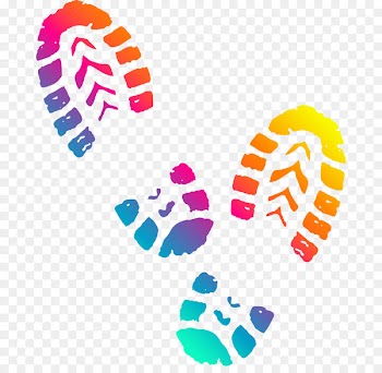 Shoe Boot Converse Footprint Clip art - Colorful hand-painted cartoon shoeprint 