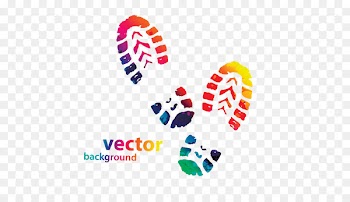 Shoe Footprint Sneakers Converse Clip art - Colorful footprints Creative 