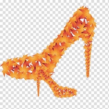 Shoe High-heeled footwear, Autumn Maple Leaf Shoes transparent background PNG clipart