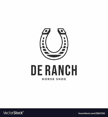 Shoe horse cowboy ranch logo design vector image